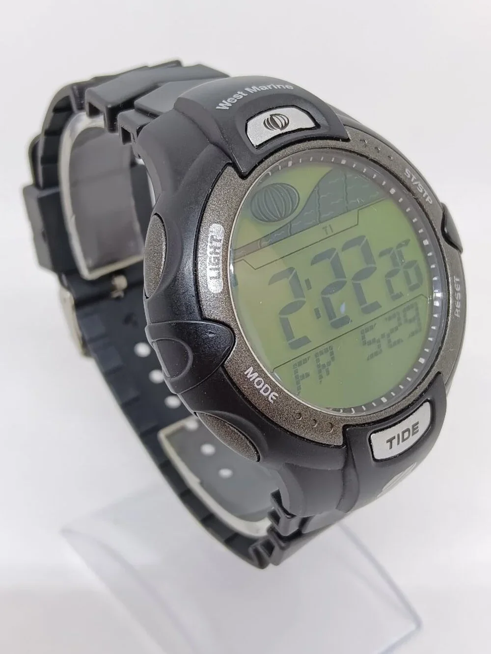 West Marine Tide Indicator 1134285 Men's 50mm Digital Multifunction Watch